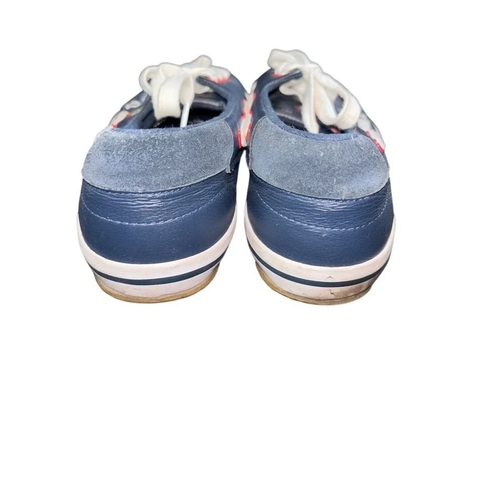 Lacoste Boat Shoes Men's Size 8.5 Navy Blue Lace-Up Casual Shoes preppy‎ leather